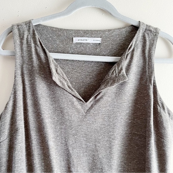 Athleta Vida Sleeveless Dress in Heather Khaki Green, Size Small - Picture 3 of 9